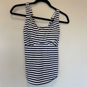 Lands' End Navy and White Striped Chemise